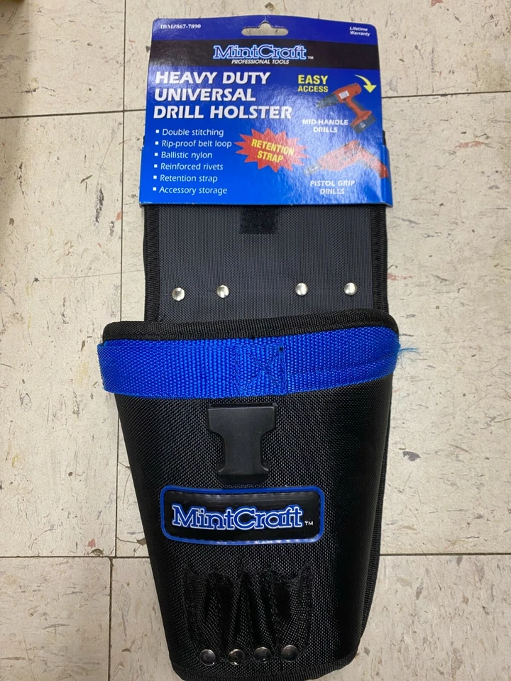 NEW MINTCRAFT Heavy-Duty Cordless Drill Holster Tool Belt Pouch BALLASTIC NYLON  - Image 1 of 1