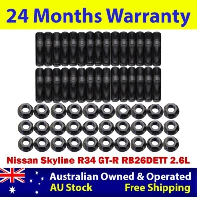 Kit de colector de escape de alta resistencia y pernos turbo para Nissan Skyline R34 GT-R 2,6 L Foto 1 de 4