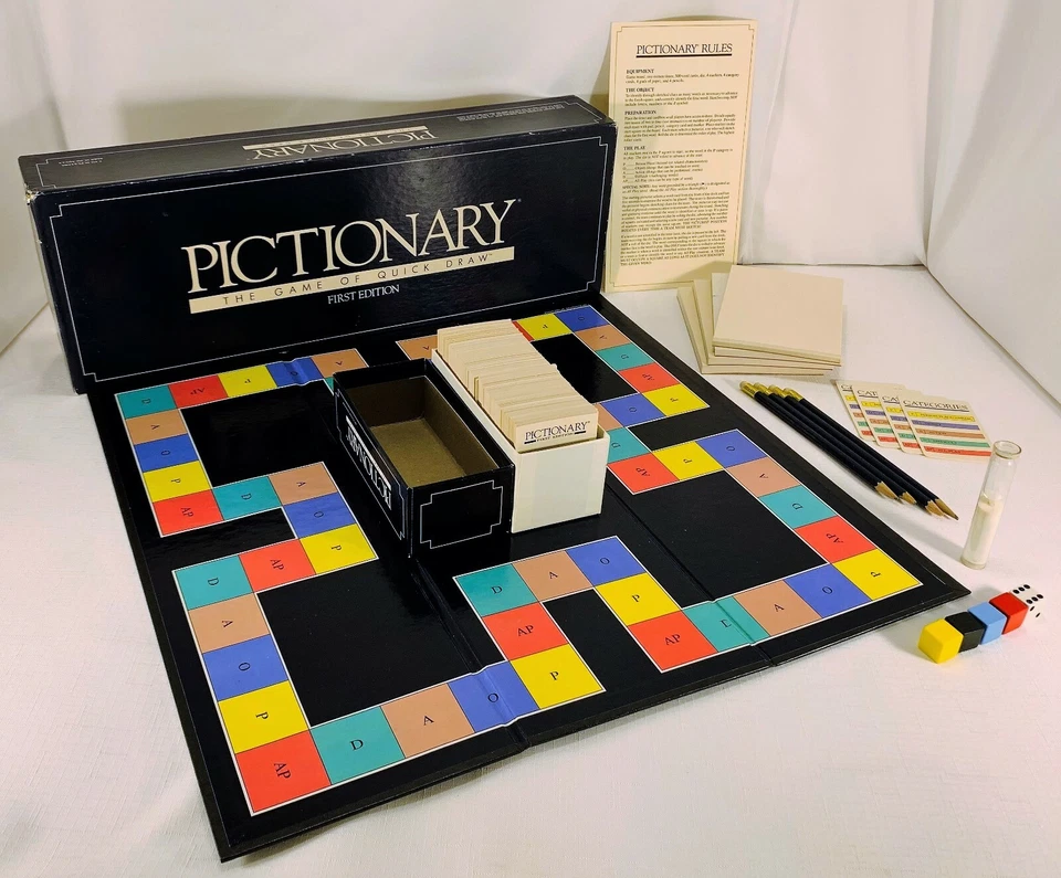1985 Pictionary 1st Edition Charades Game Complete in Very Good Cond FREE SHIP - Image 1 of 4