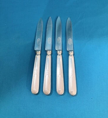 1 couteau à fruit ERCUIS modèle MAINTENON COQUILLE métal argenté 17,5cm couvert - Photo 1/4