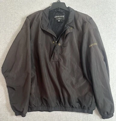 FootJoy DryJoys Jacket Men L Black Brow Waterproof Rain Windbreaker Golf 1/4 Zip - Image 1 of 4