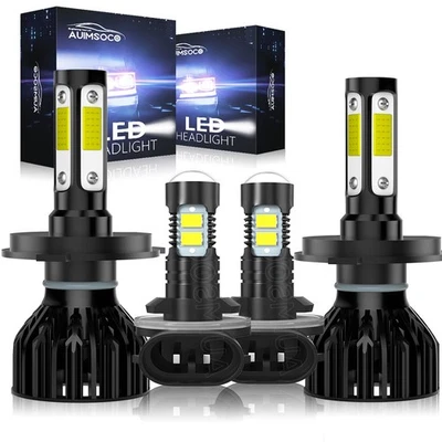 For Chevrolet Aveo 2004-2008 Sedan 4-Door 1.6L LED Headlight Kit Bulbs 24000LM - Image 1 of 4