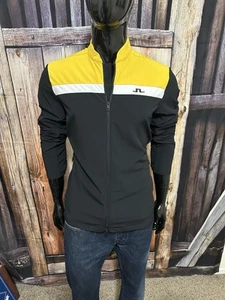 J.Lindeberg Black Gold & White “KV Hybrid” Full Zip Jacket Size Medium - Picture 1 of 9