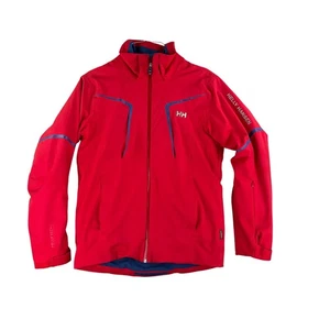 Helly Hansen Ski Jacket Mens Medium Red Helly Tech Professional Primaloft RECCO - Picture 1 of 18