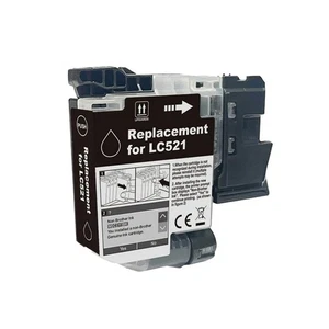 CARTUCCIA COMPATIBILE BROTHER LC521BK LC-521BK Bk Nero 500 Pagine - Foto 1 di 1