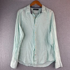 Nautica Men's 100% Linen Long Sleeve Button Down Shirt Coastal Lightweight Sz L - Picture 1 of 5