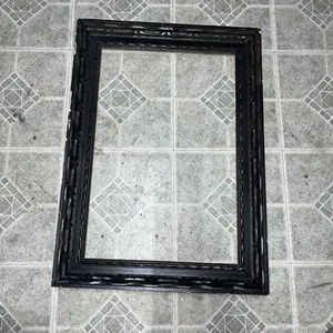 Cuadro de madera vintage marrón oscuro/negro talla 16”x 24” marco tallado pintura - Imagen 1 de 3