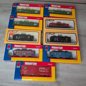 Life-Like HO Scale Rolling Stock Lot of 9 - Used, Good Condition, In Boxes - Picture 1 of 5