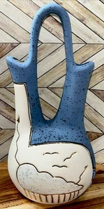 Vaso da sposa vintage in ceramica nativi americani Sioux firmato dall'artista Lakota Bill 10" - Foto 1 di 16