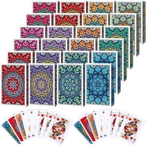 24 Decks Nertz Kartenspiel Bulk Standard Spielkarten mit 12 Farben Mandal... - Bild 1 von 6