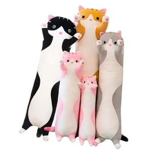 Long Cat Plush Pillow Soft Cat Hugging Pillow Stuffed Animal Pillow Cute Kitty - Picture 1 of 7