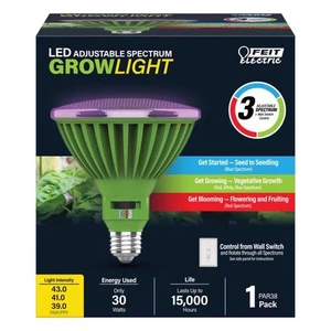 Feit Electric 3009478 PAR 38 E26 Medium Clear 30 watt Equivalence LED Grow Light - Picture 1 of 4