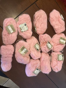 11 Knäuel Vintage Sears italienisches Mohairgarn 1,4 Unzen - PINK - Bild 1 von 4