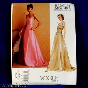 Abito Vogue 2732 Badgley Mischka vintage modello da cucire taglia 18-22 non tagliato - Foto 1 di 1