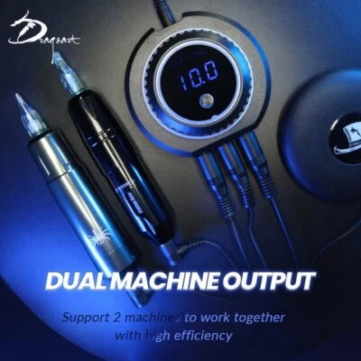 Fuente de alimentación profesional para tatuaje pantalla LED modo dual pluma para tatuaje fuente de alimentación Foto 1 de 4