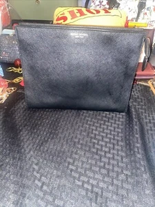 Henri Bendel West 57th Cosmetic Clutch in Black 10”x7.5” - Picture 1 of 5