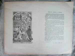 Beschreibung eines Stiches aus dem 15. Jahrhundert: Stadt Mayenne, Ausgabe 1905 - Bild 1 von 3