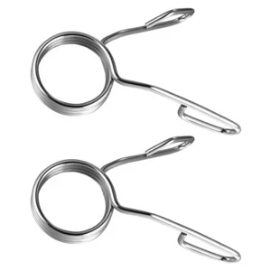2 Pcs Cluster Spring Buckle Weight Clips for Bars Collars Fitness - Picture 1 of 12