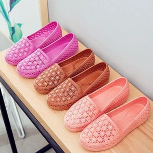 Ladies Womens Peep Toe Pumps Ballerina Jelly G Dolly Glitter Summer Shoes Size - Picture 1 of 22