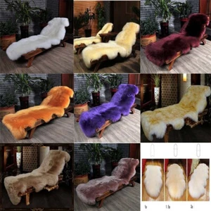 Soft Australian Sheepskin Rug Ivory Single Thick Pelt Sheep Hide Fur Carpet Home - Picture 1 of 27