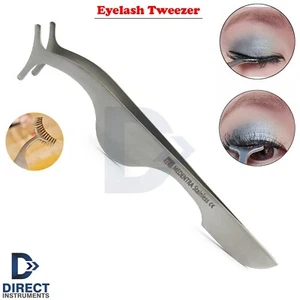 False Eyelashes Clip EyeLash Tweezers Applicator Eye Lash Aid Forcep Tools - Picture 1 of 5