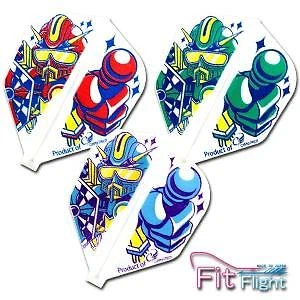 COSMO DARTS FIT FLIGHT (SET OF 3) FB LEUNG 2 SHAPE - ASSORTED COLORS