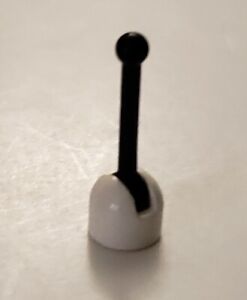 Lego Piece Part 1x 4592c02 White Antenna Small Base with Black Lever!