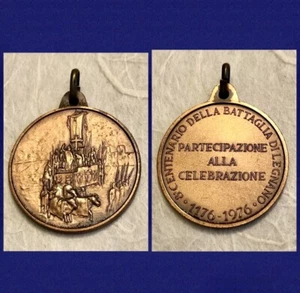 Medaille - 8. Jahrhundert der Schlacht von Legnano - 1176/1976 - Mailand Vintage - Bild 1 von 5