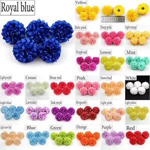 Artificial Silk Flower Head Mums Flower Bulk For DIY Crafts Table Bouquets Decor - Picture 1 of 38