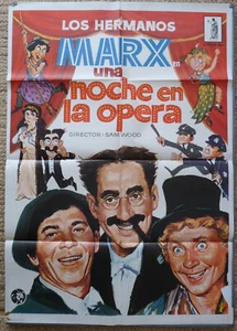 MARX BROTHERS NIGHT AT THE OPERA GREAT 1981 RERELEASE Spanish movie poster - Picture 1 of 6