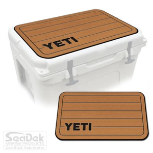 SeaDek Pad Top fits YETI Tundra Cooler - Marine EVA Mat - T/B - YETI Teak Left - Picture 1 of 6