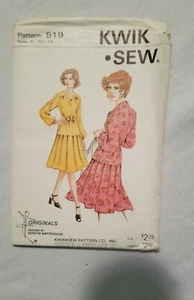 Kwik Sew 519 Schnittmuster Tunika Top Faltenrock Misses Gr 8 10 12 - Bild 1 von 3