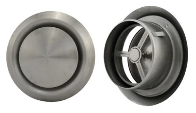 Tellerventil Anemostat für Abluft mit Flansch aus Stahl dalap TVN O Ø100mm 99424