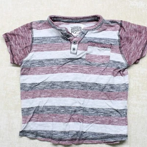 American Republic Youth Boys T-Shirt Top 7 Striped Short Sleeve - Picture 1 of 8