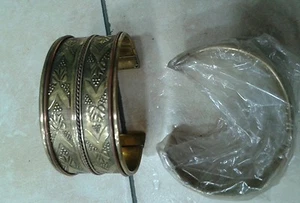 bagno argento indiano bracciale IN FOTO inserzione BRACCIALE SCHIAVA BRACELET - Foto 1 di 1