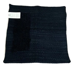 Sien + Co Zona Highland Sheep Wool Woven 20”x20” Pillow Cover Midnight Blue NEW - Picture 1 of 9