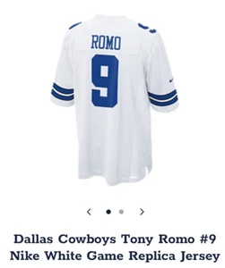 Nike Tony Romo Game Rep Jersey White L - Picture 1 of 3