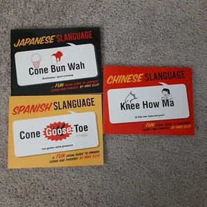 Slanguage Term & Phrase Book Bundle of 3, Mike Ellis, Spanish, Chinese, Japenese - Picture 1 of 2