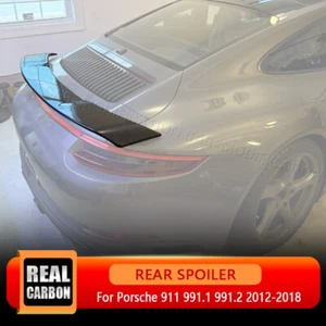 DRY Carbon Fiber Rear Trunk Spoiler Wing For Porsche 911 991.1 991.2 2012-2018 - Picture 1 of 18