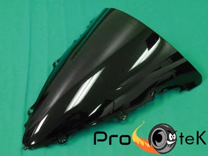 03-05 Yamaha YZF R6 06-09 R6s ABS Black Double Bubble Windscreen Windshield - Foto 1 di 2