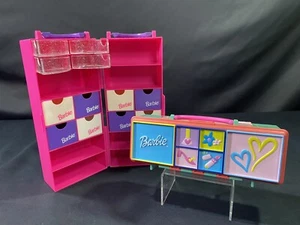 Barbie Tons of Drawers Carry Case Vintage Folding Pink & Accessories Case - Picture 1 of 19