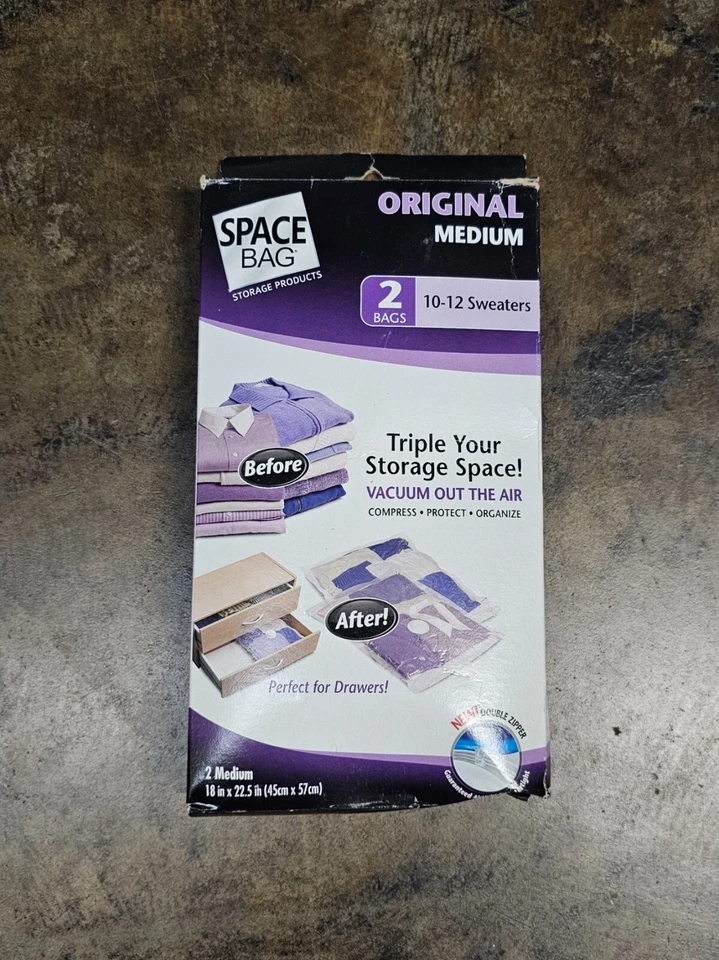 Bolsas Espaciales Para Organización y Almacenamiento Reutilizables Impermeables Paquete de 2 MEDIANAS Foto 1 de 1