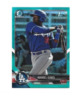 /125 Aqua Refractor 2018 Bowman Chrome #BCP47 Ibandel Isabel Los Angeles Dodgers - Picture 1 of 2