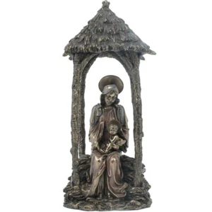 Maria mit Kind in Krippe bronze-coloriert - Picture 1 of 1