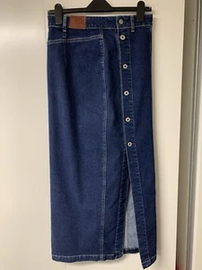 Pepe Jeans Midi Skirt Ultra High Waist Size S - Picture 1 of 2