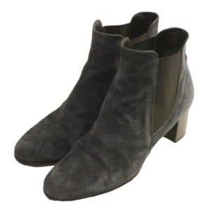 Carel Size 7.5 Midnight Blue Suede Mid Heel Chelsea Boots EU 38 Made in Italy - Picture 1 of 9