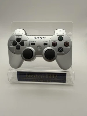 Sony Playstation 3 PS3 DualShock3 Controller Silver Genuine OEM - Tested - Image 1 of 4