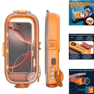 Universal Waterproof Diving Bluetooth Camera Phone Case Cover with Power Display - Image 1 of 4
