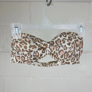 Victoria Secret 34 C Pink White Cheetah Bikini Swimsuit Top Size 34C - Picture 1 of 6