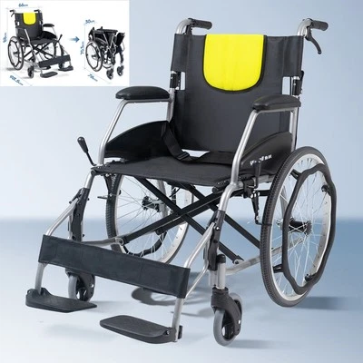 Yuwell H053C Folding Transport Manual Wheelchair Swing-Away Footrests 18in Seat - Image 1 of 4